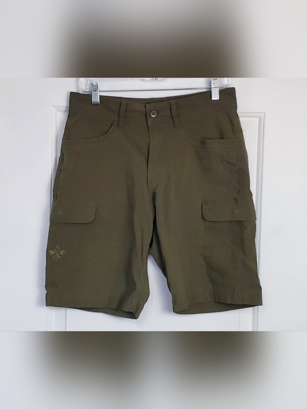 Boy Scouts of America BSA Mens Uniform Cargo Shorts Finished - Size 30 - GUC